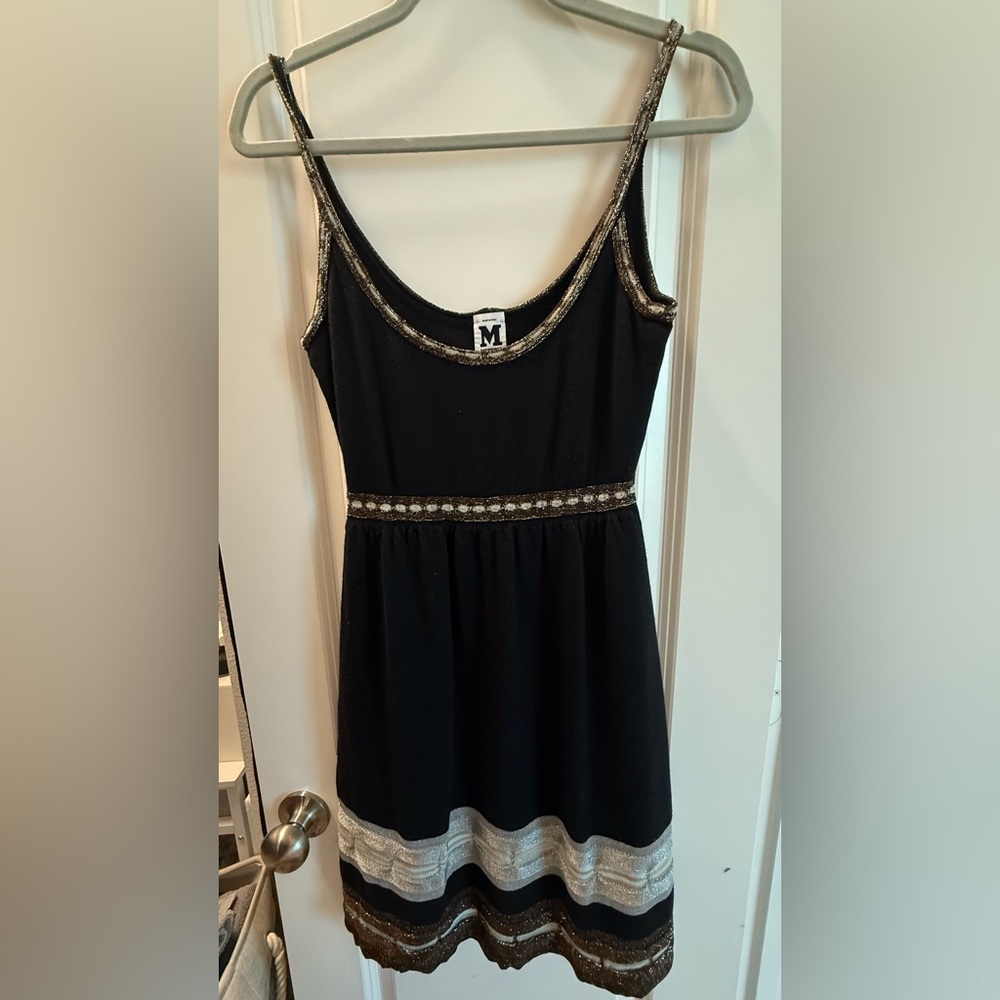 Missoni Black Dress with Gold Trim